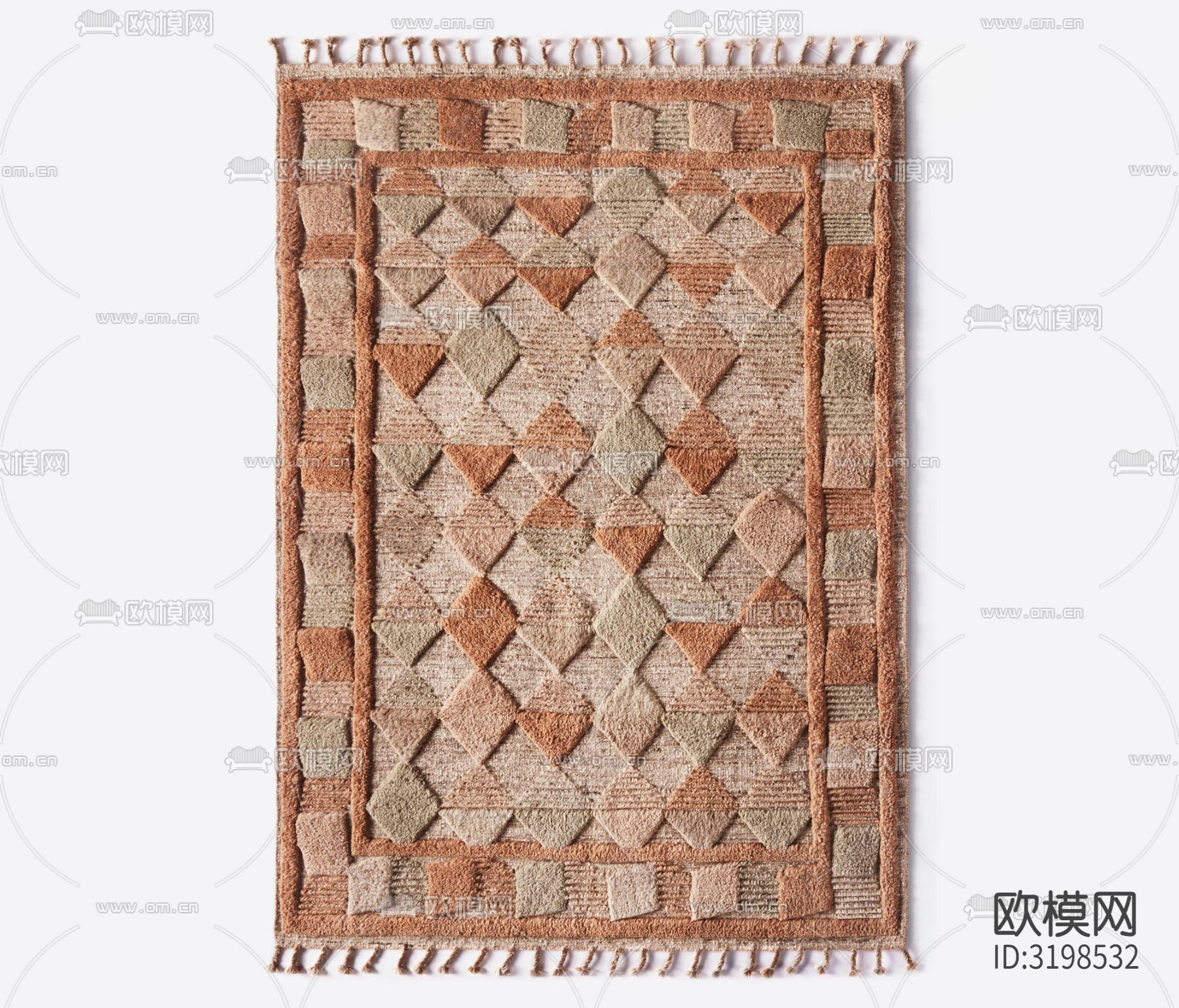 几何流苏地毯下载