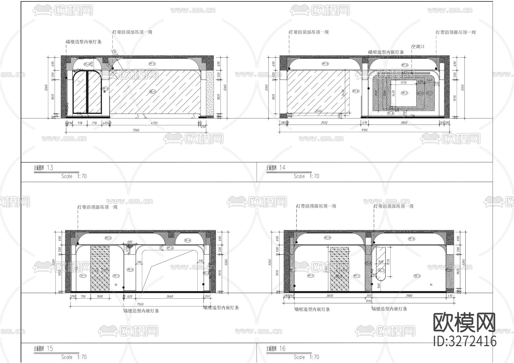桃花源别墅cad大样图下载（渲染图7）