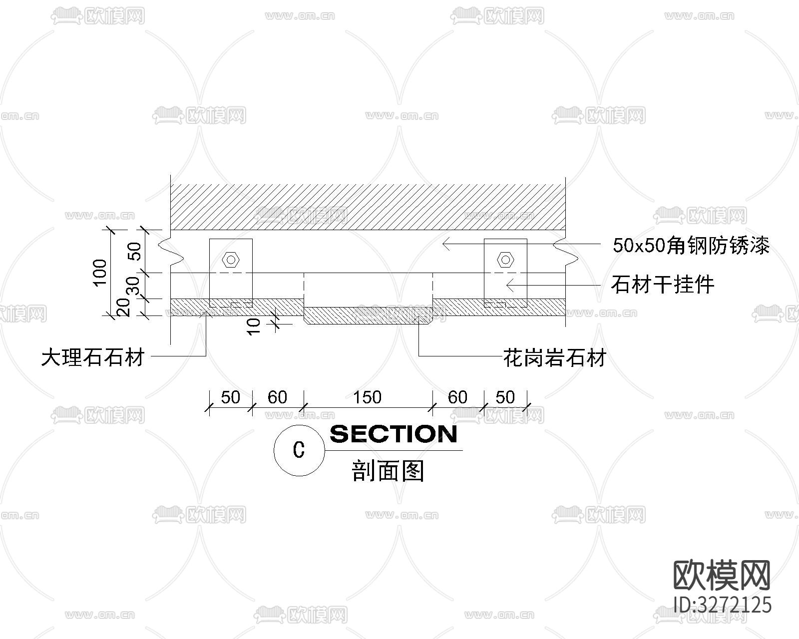 室内14套电梯间cad大样图下载（渲染图5）