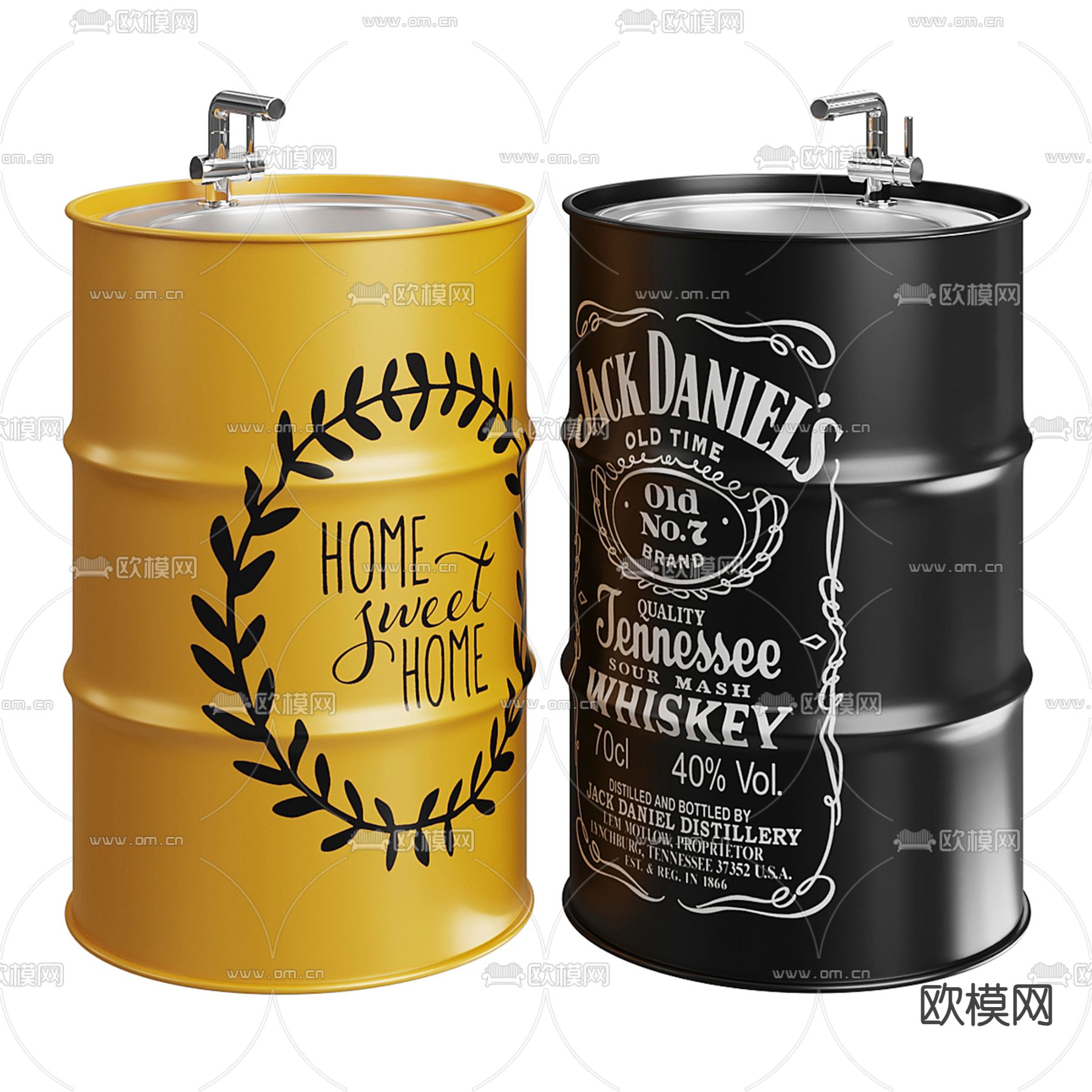 工业风洗手台 立式台盆 柱盆su模型下载（渲染图3）