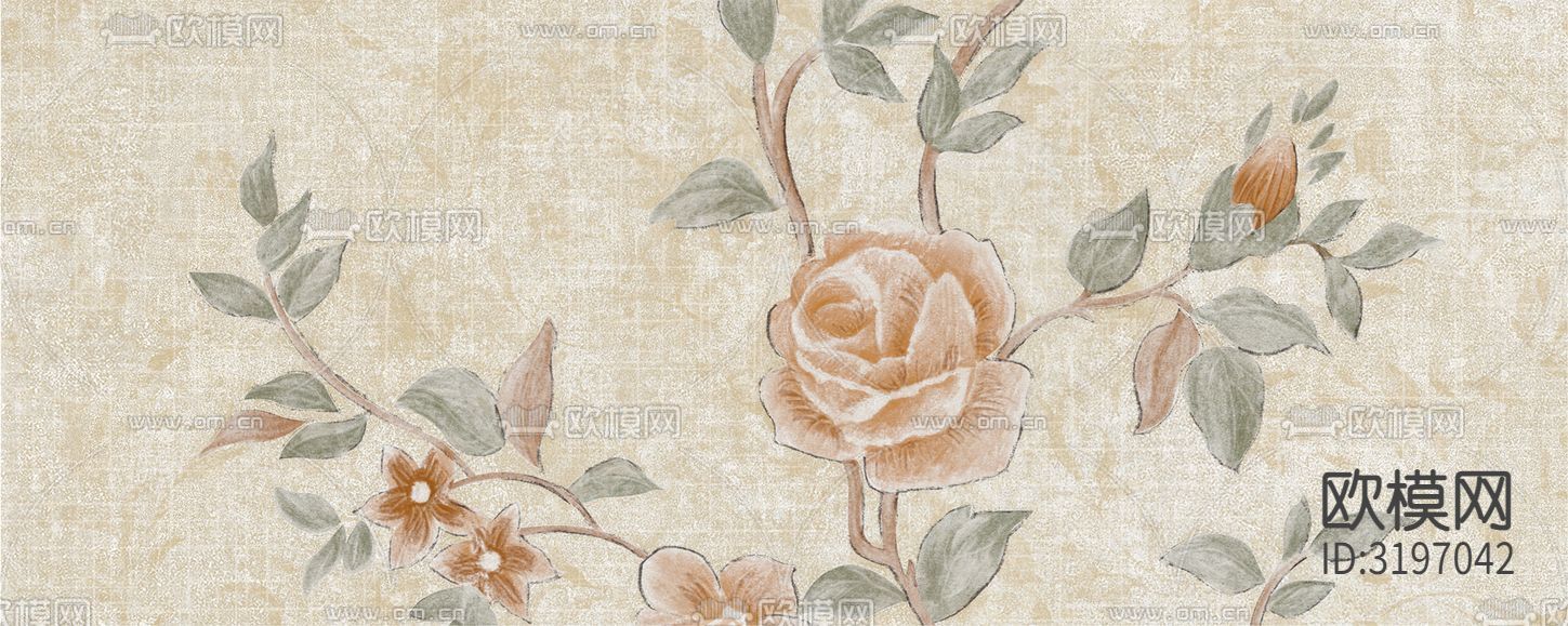 花砖 连纹砖 地砖贴图下载（渲染图1）