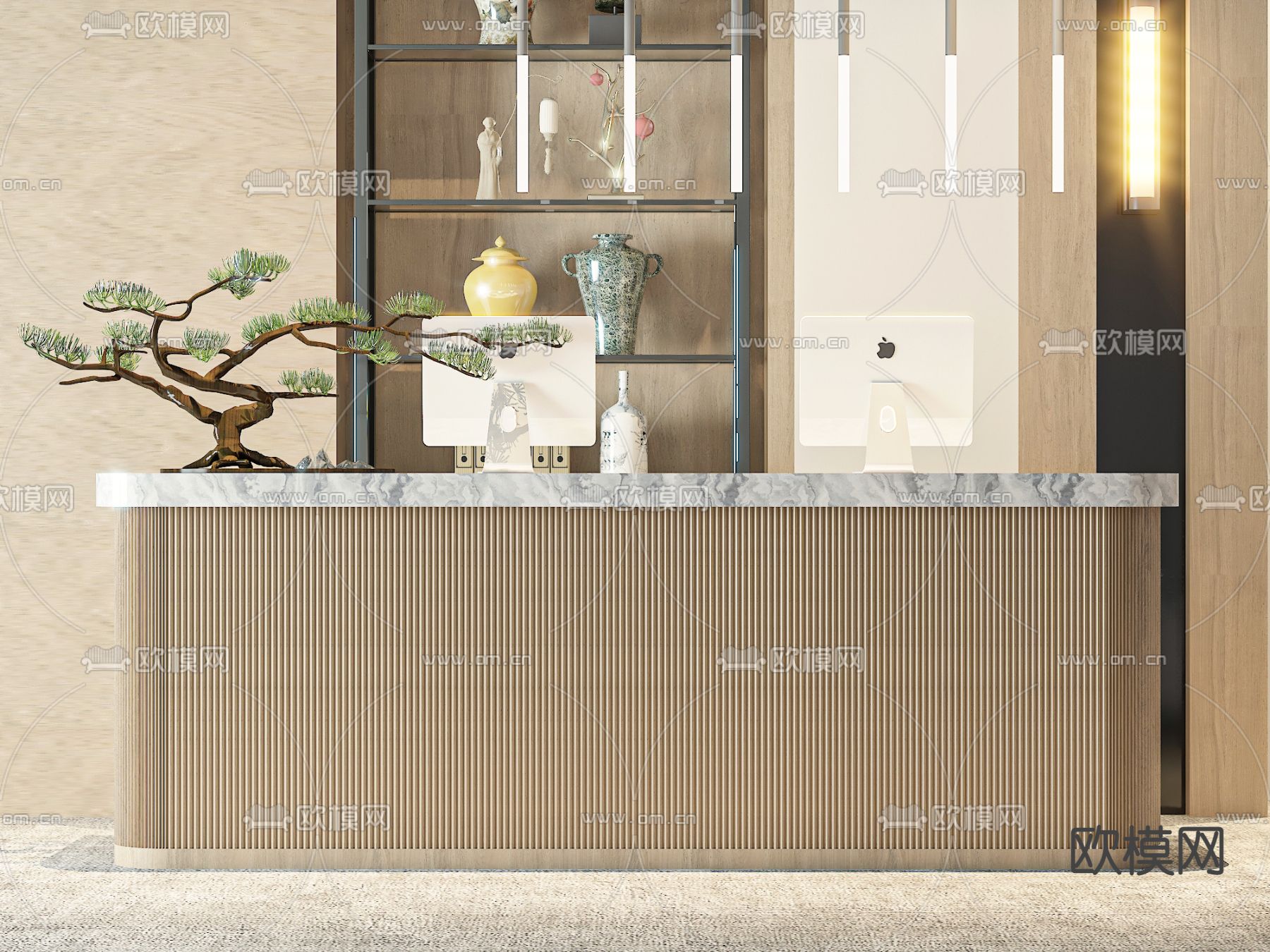 接待前台 咨询前台3d模型下载