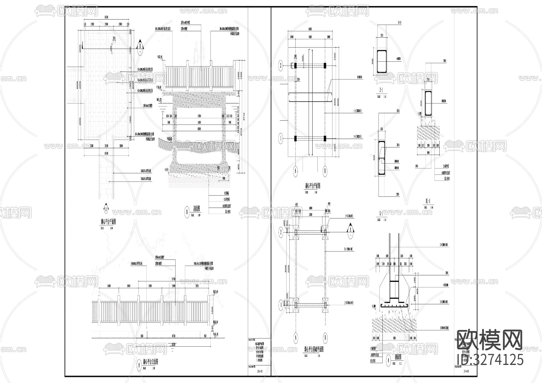 18景观桥cad大样图下载