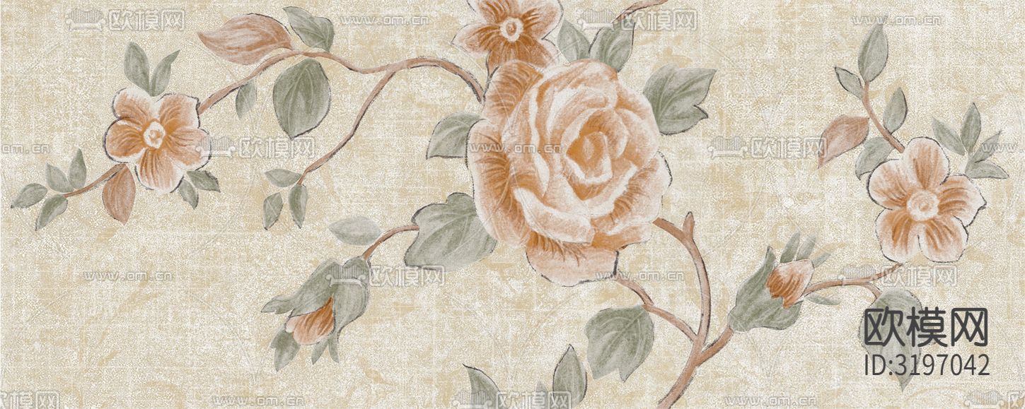 花砖 连纹砖 地砖贴图下载（渲染图4）