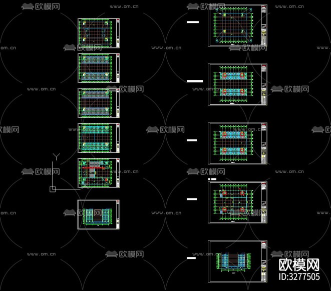 現(xiàn)代宿舍食堂大樓cad施工圖下載(渲染圖1)