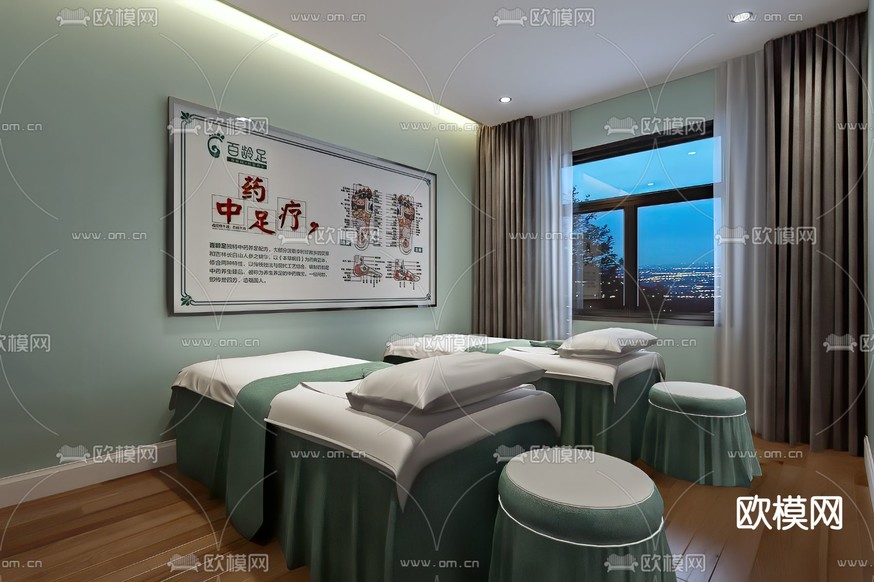 现代美容包间3d模型下载(渲染图3)