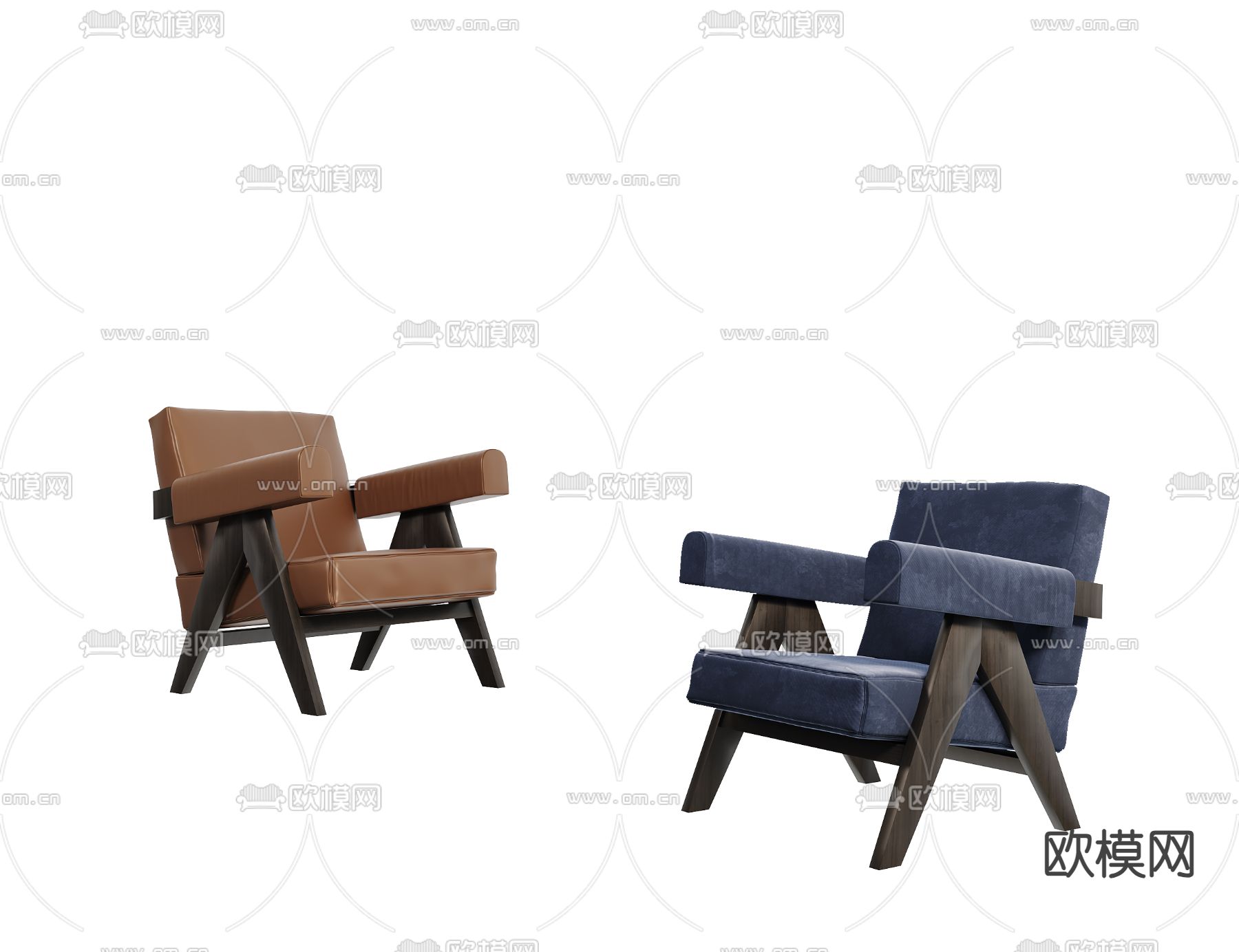 现代休闲椅3d模型下载