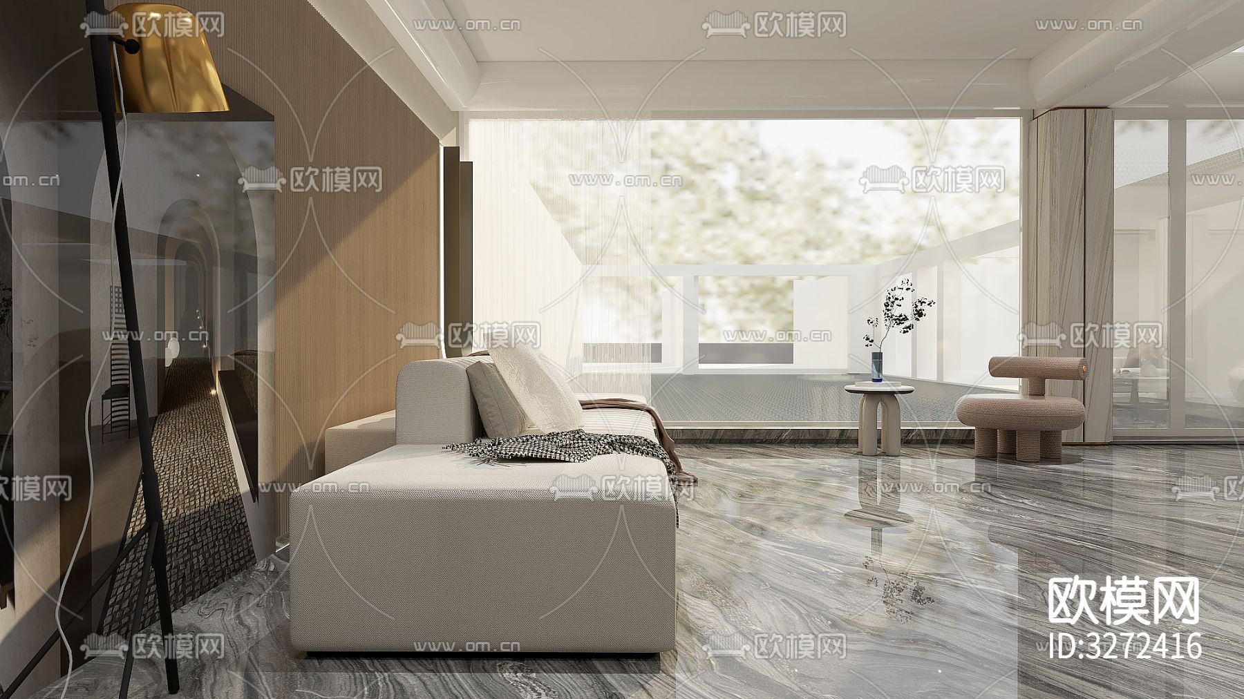 桃花源别墅cad大样图下载（渲染图9）