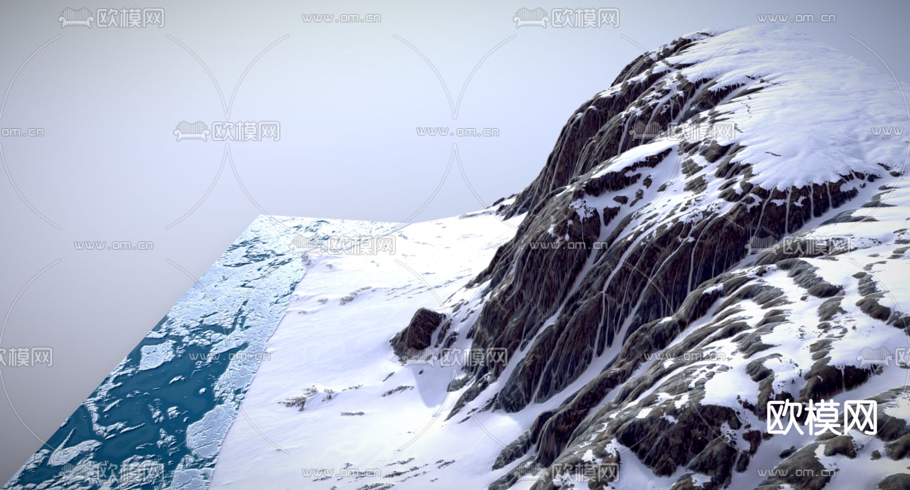 现代冰川地貌3d模型下载（渲染图4）