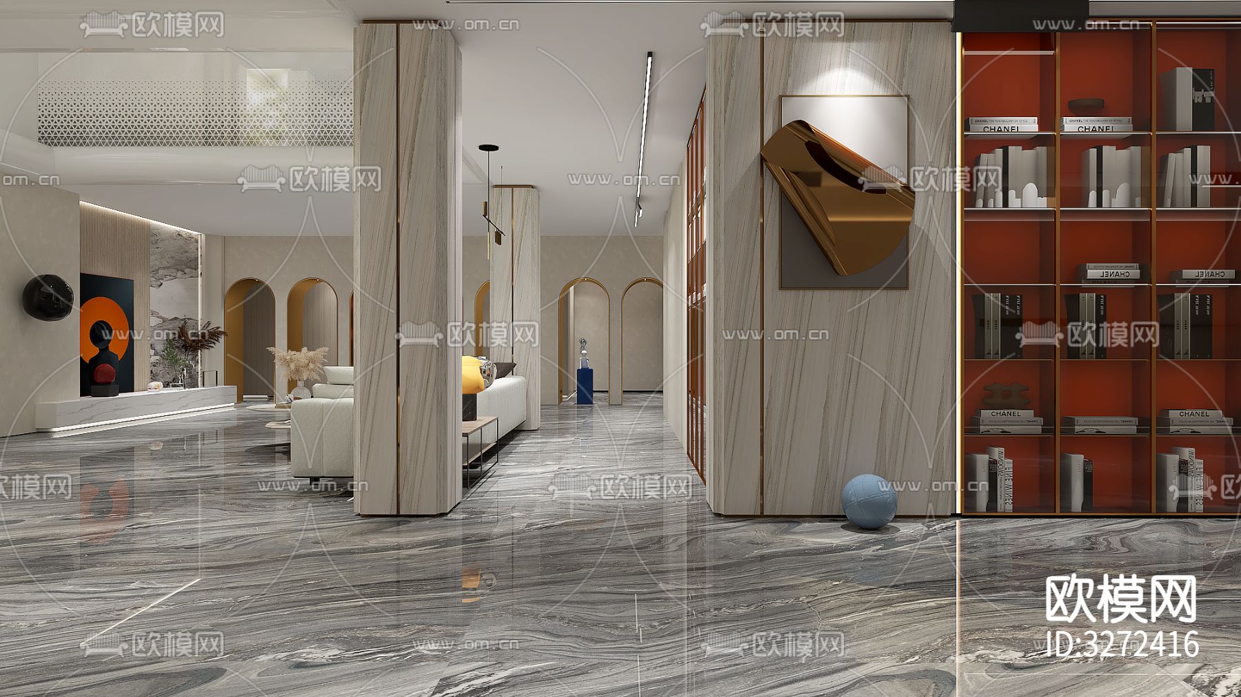 桃花源别墅cad大样图下载（渲染图10）