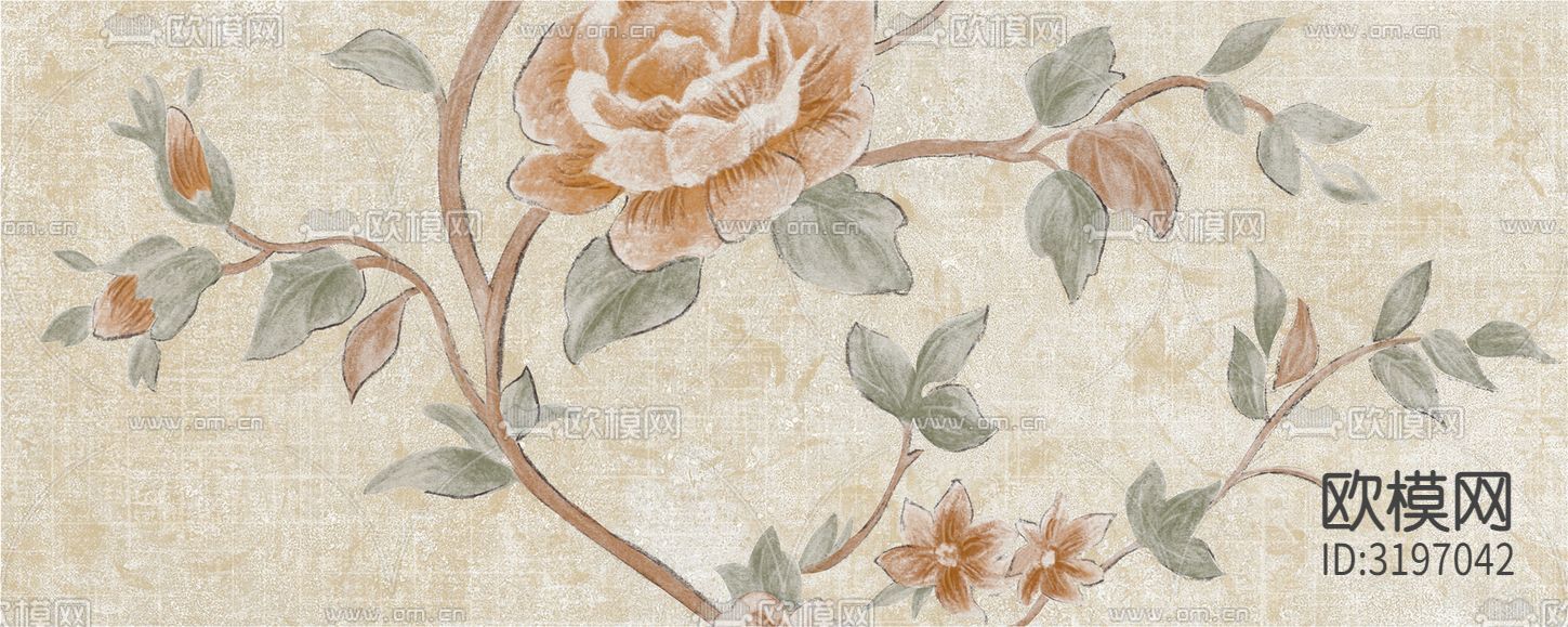 花砖 连纹砖 地砖贴图下载（渲染图3）