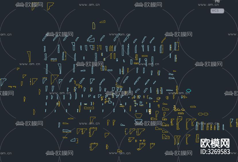 石膏线路径cad图库下载