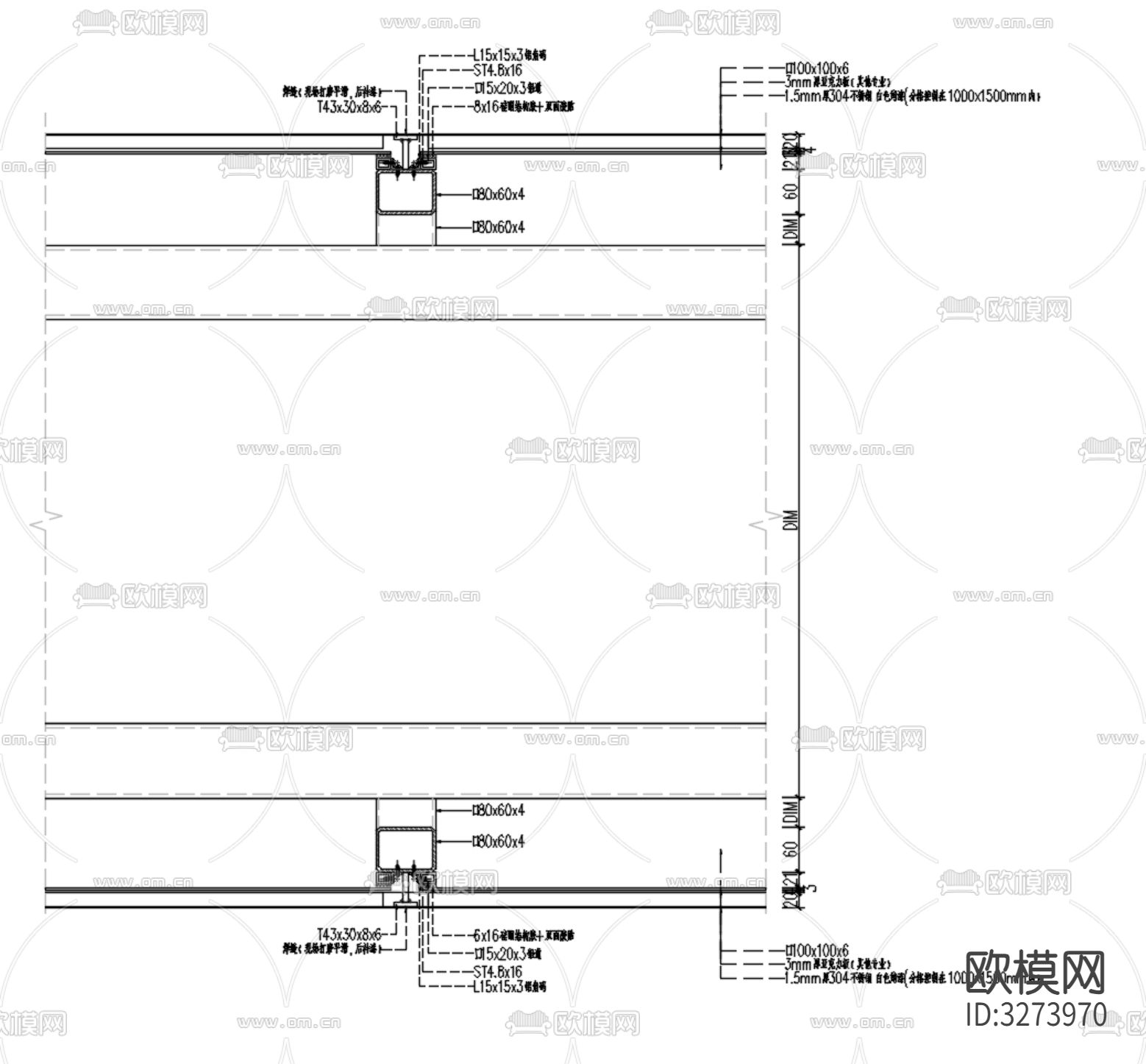 导视牌cad大样图下载（渲染图7）