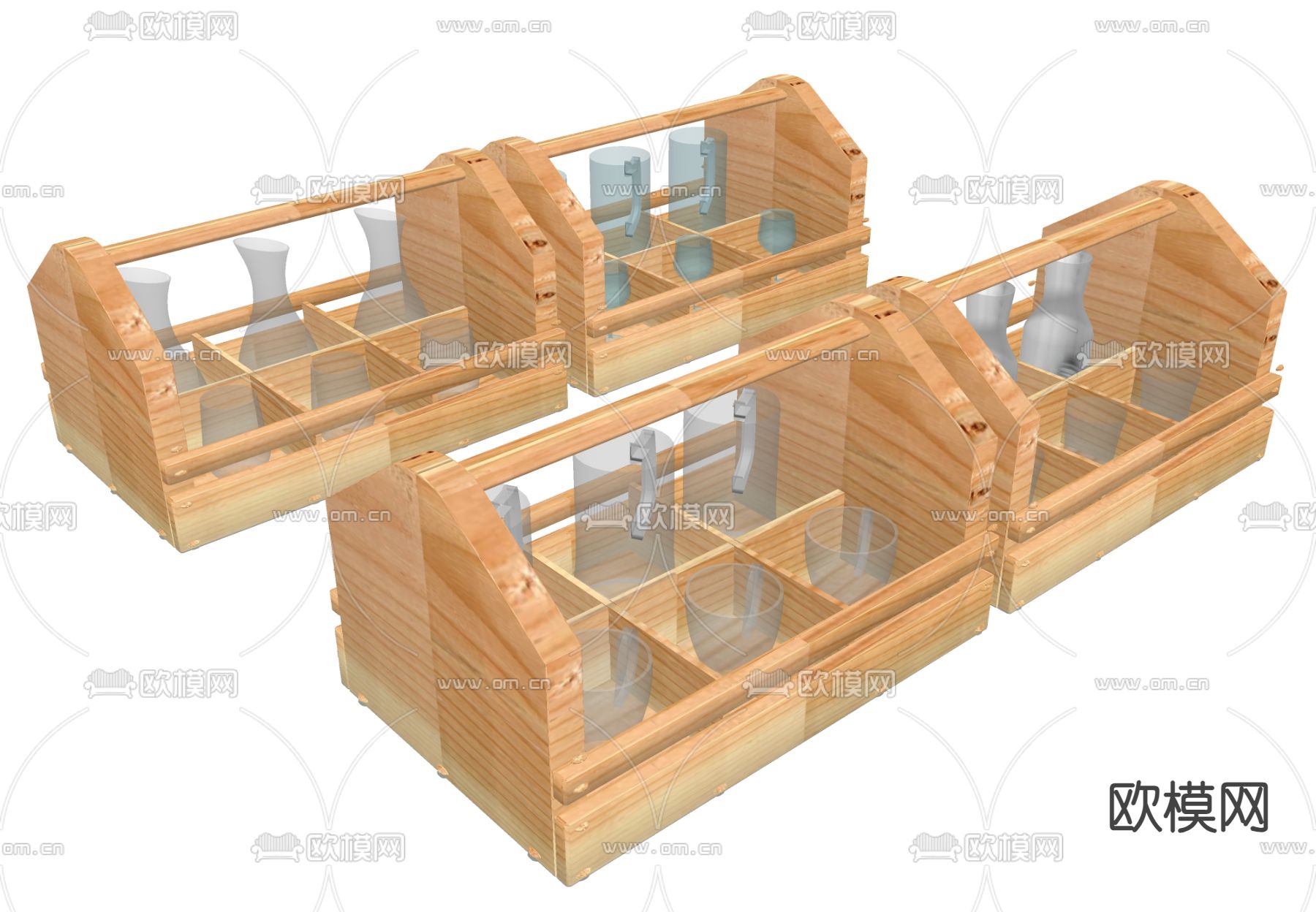 白酒杯分酒器 酒具su模型下载（渲染图1）