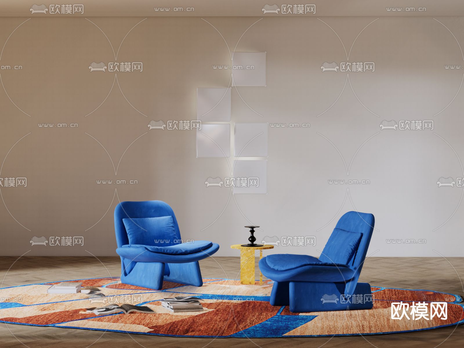 baxter 单椅su模型下载（渲染图2）