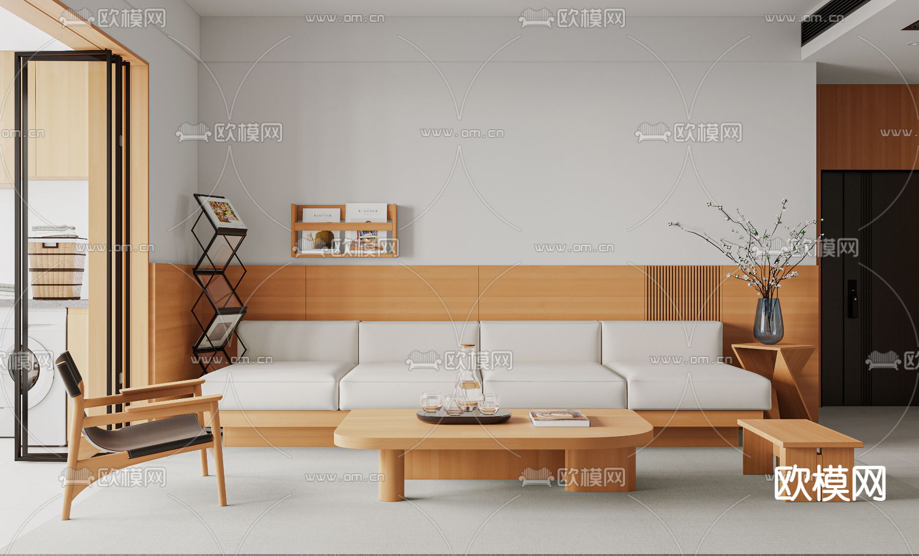 北欧客餐厅3d模型下载（渲染图1）