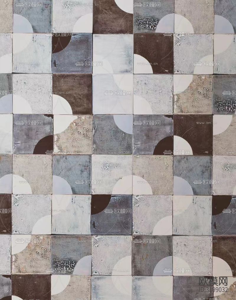 灰色花砖 仿古砖 地砖贴图下载