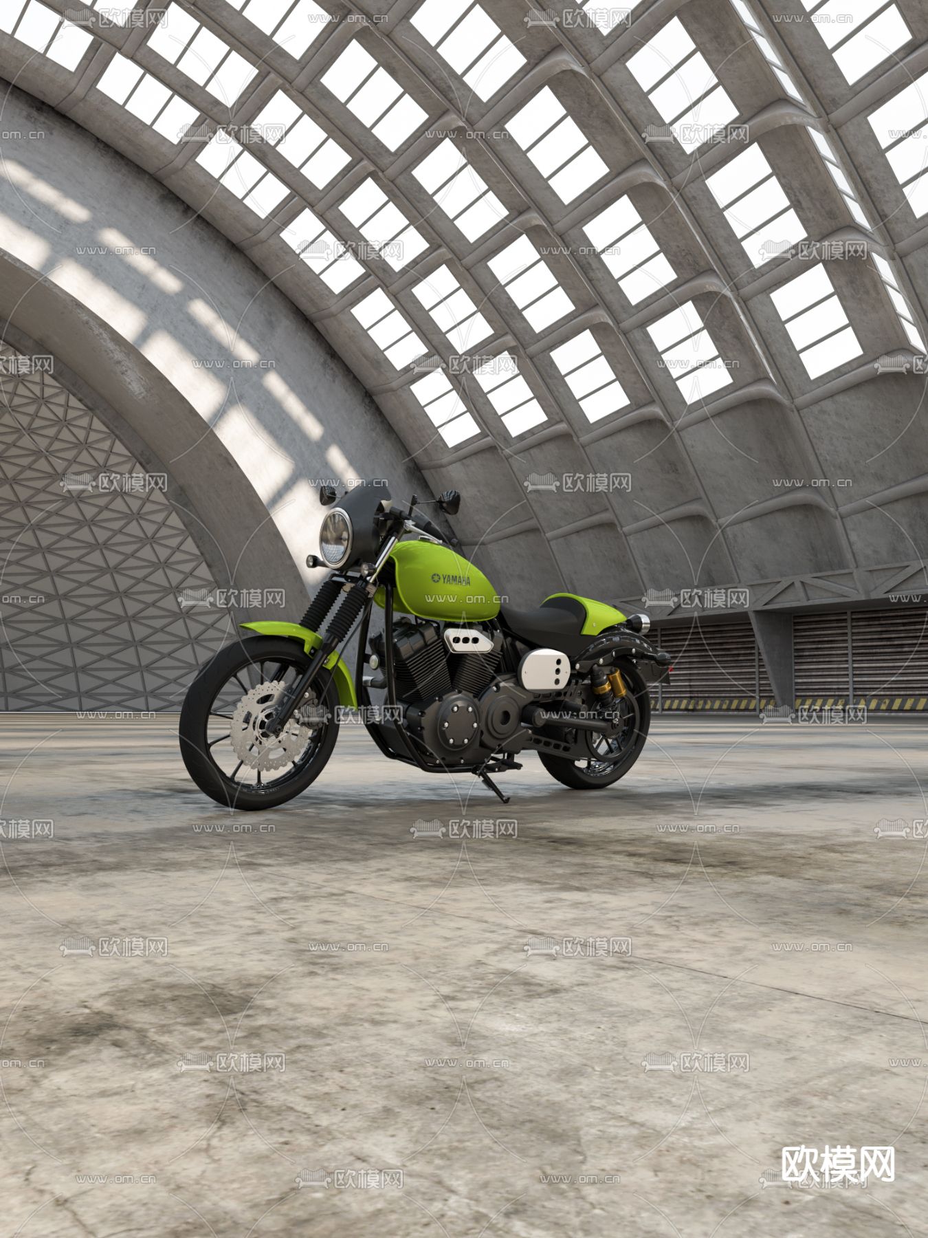摩托车 机车3d模型下载（渲染图1）