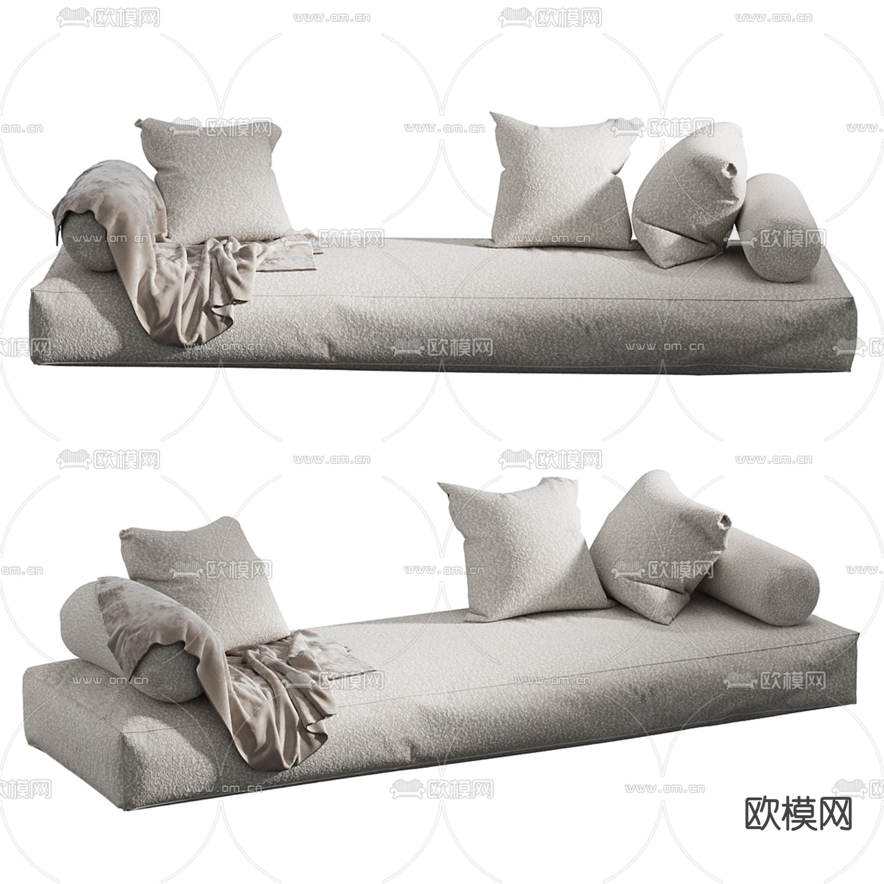 垫子 沙发垫 飘窗垫3d模型下载（渲染图1）