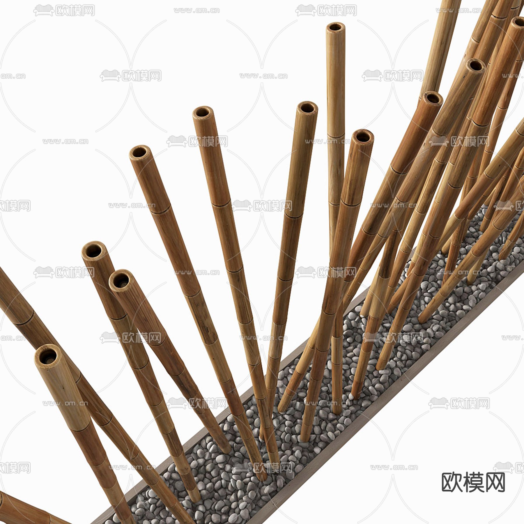 自然风树枝隔断 干支隔断3d模型下载（渲染图2）