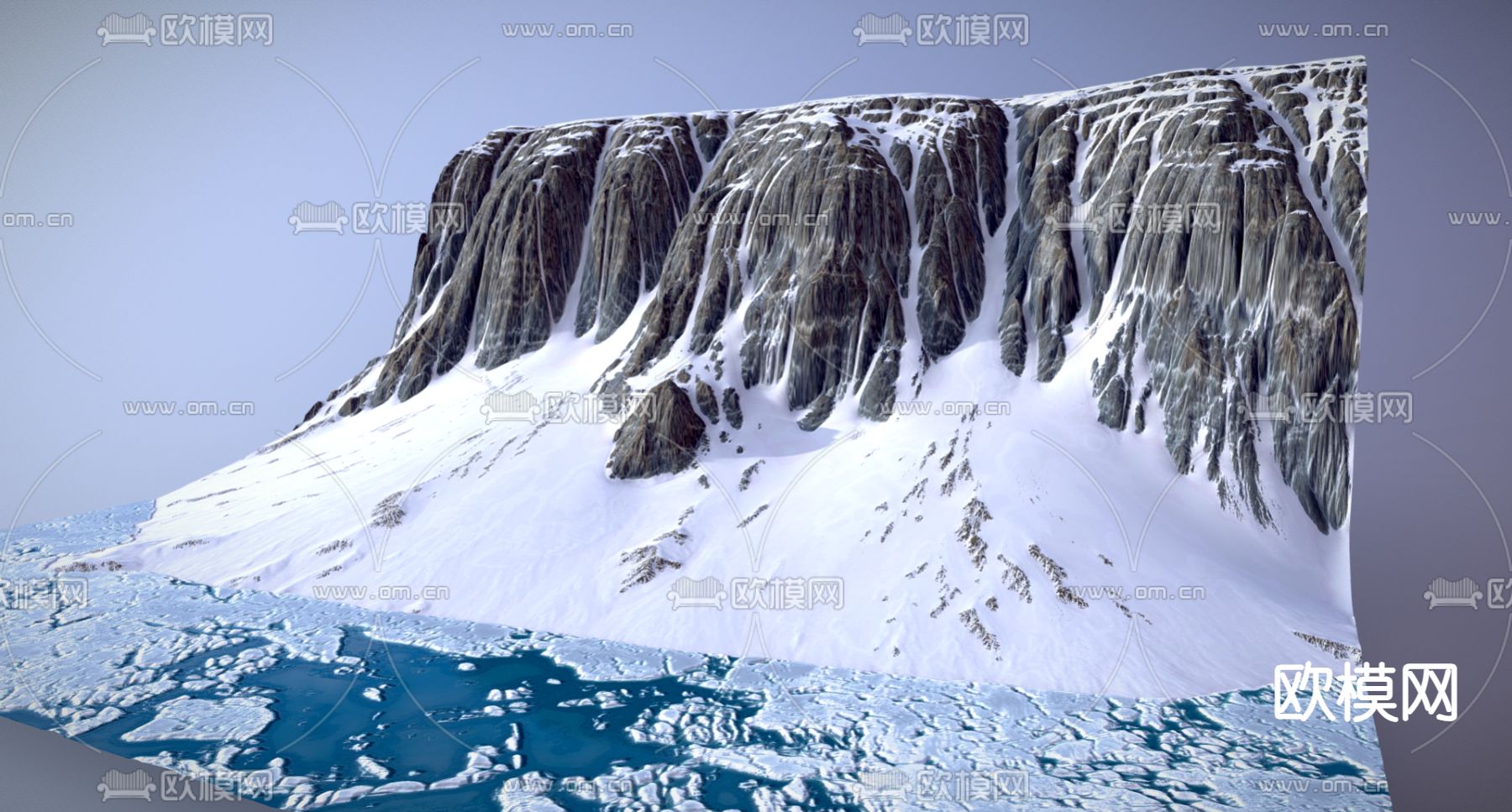 现代冰川地貌3d模型下载（渲染图1）