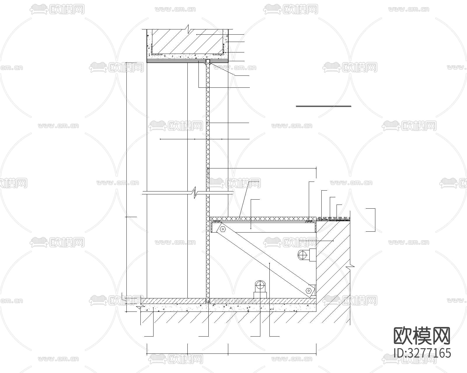 新升级墙身cad大样图下载（渲染图1）