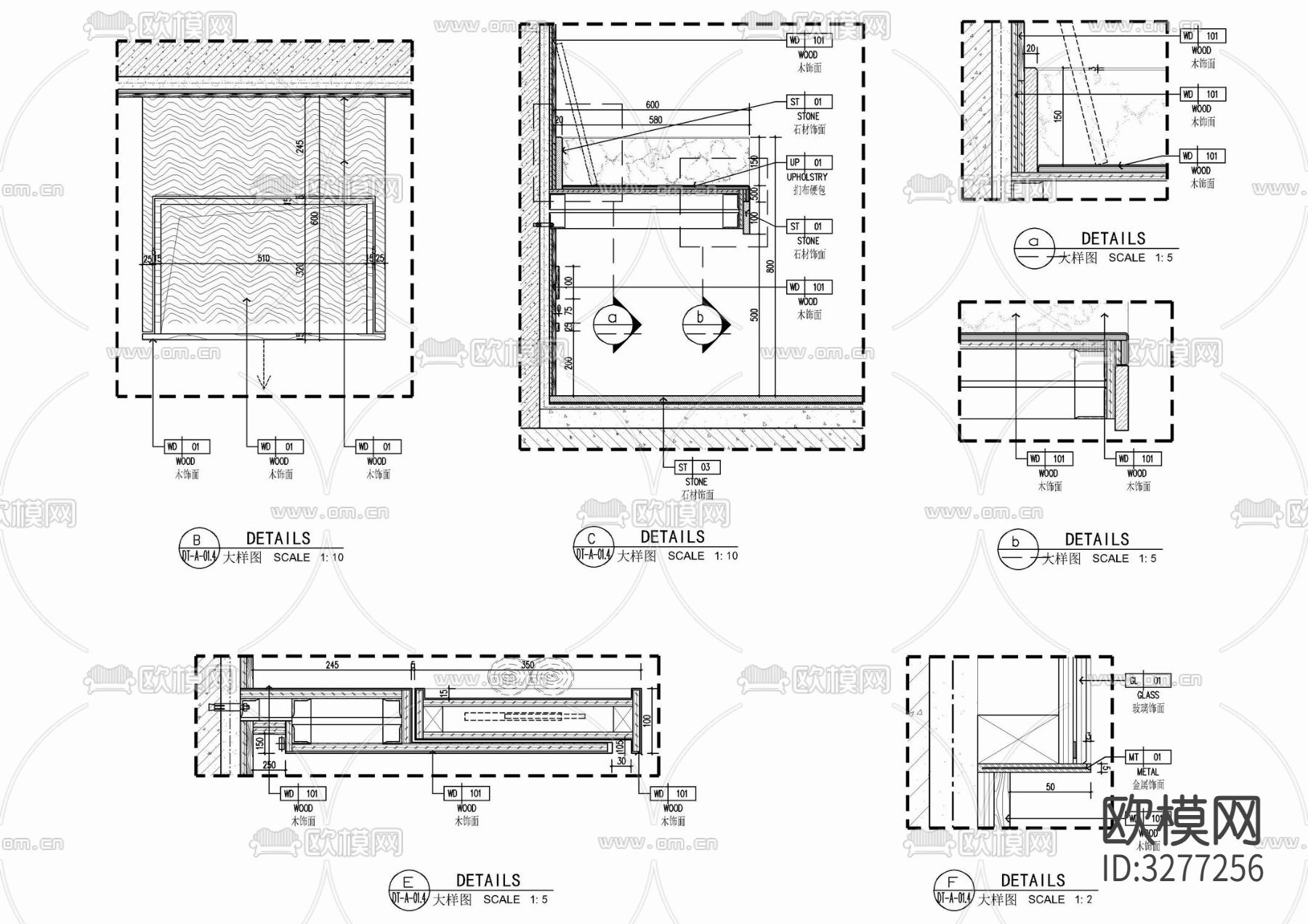 卫生间洗手台化妆台镜面cad施工图下载（渲染图2）