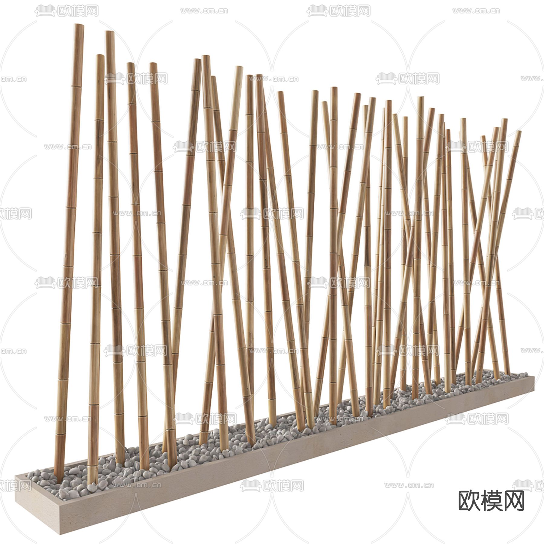 自然风树枝隔断 干支隔断3d模型下载（渲染图1）