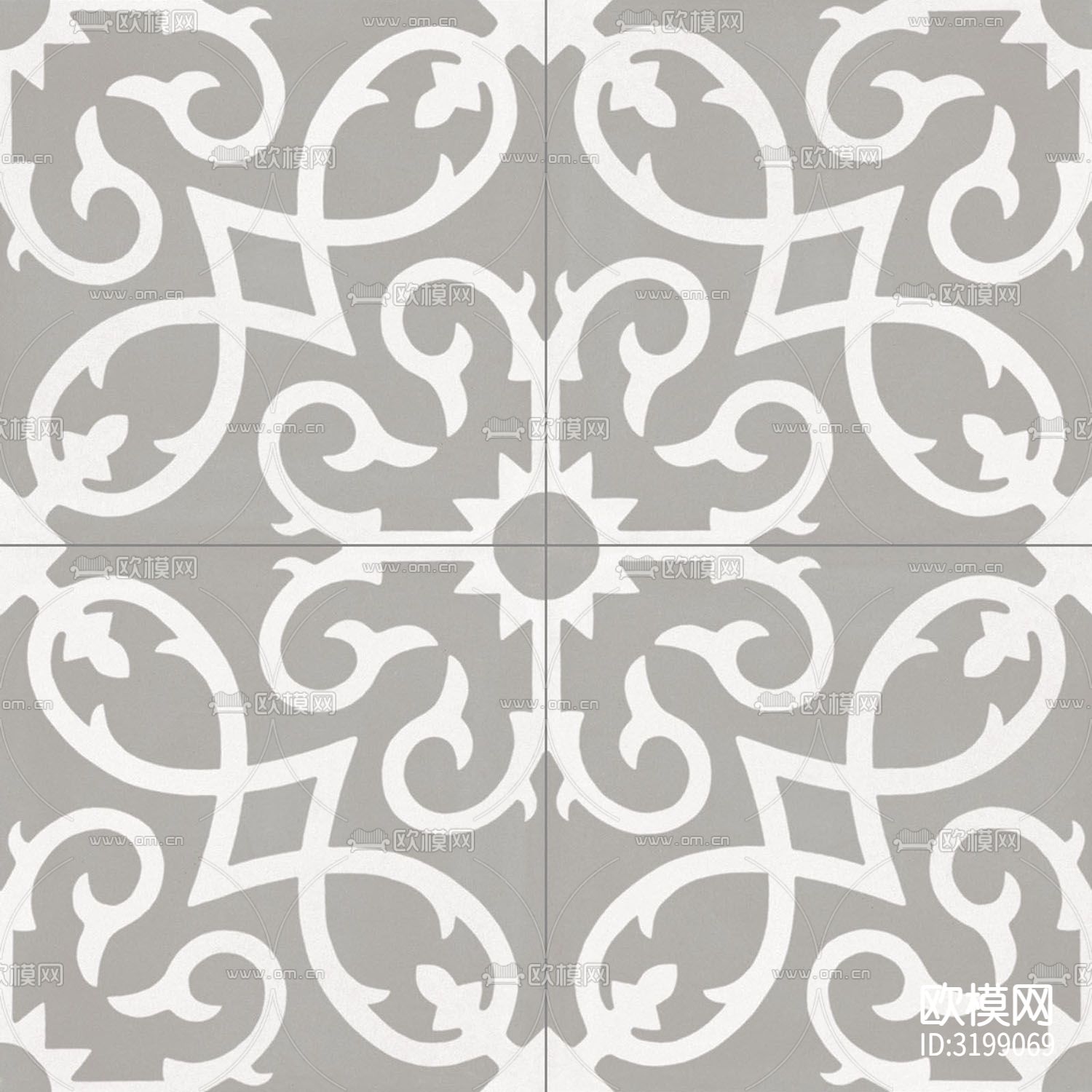 灰色现代简约花砖下载
