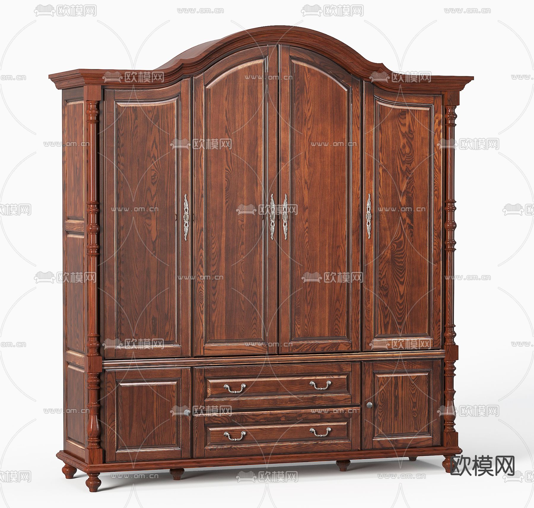 美式衣柜 衣橱3d模型下载