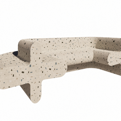  北欧弧形卡座su模型 