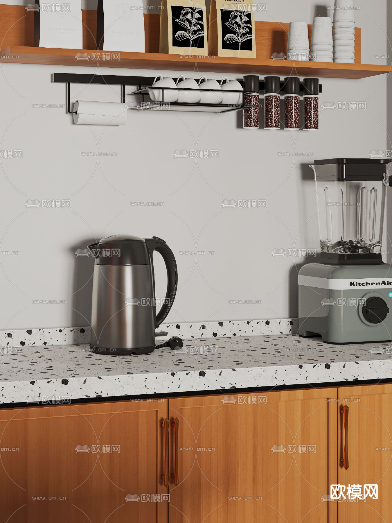 北欧客餐厅3d模型下载（渲染图6）