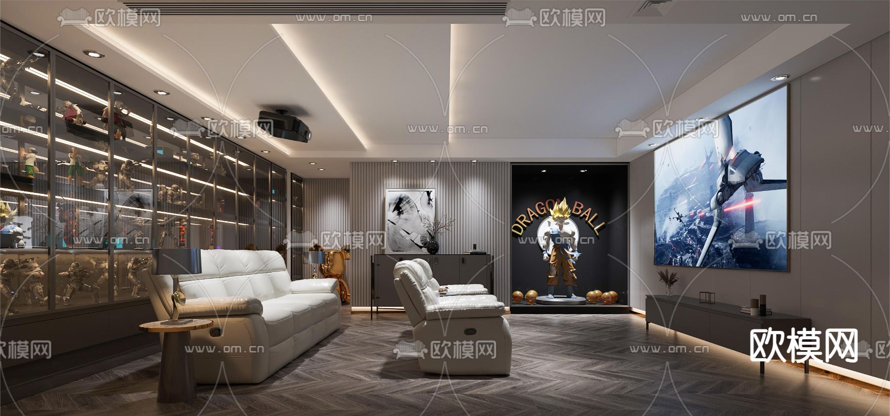 影音室 视听室 家庭影院3d模型下载