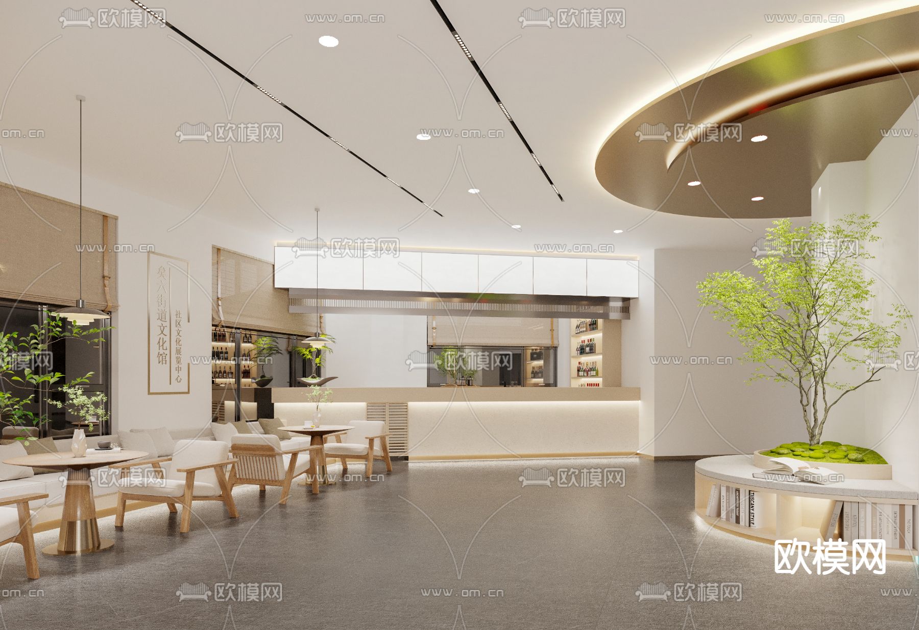 现代咖啡厅 咖啡馆3d模型下载