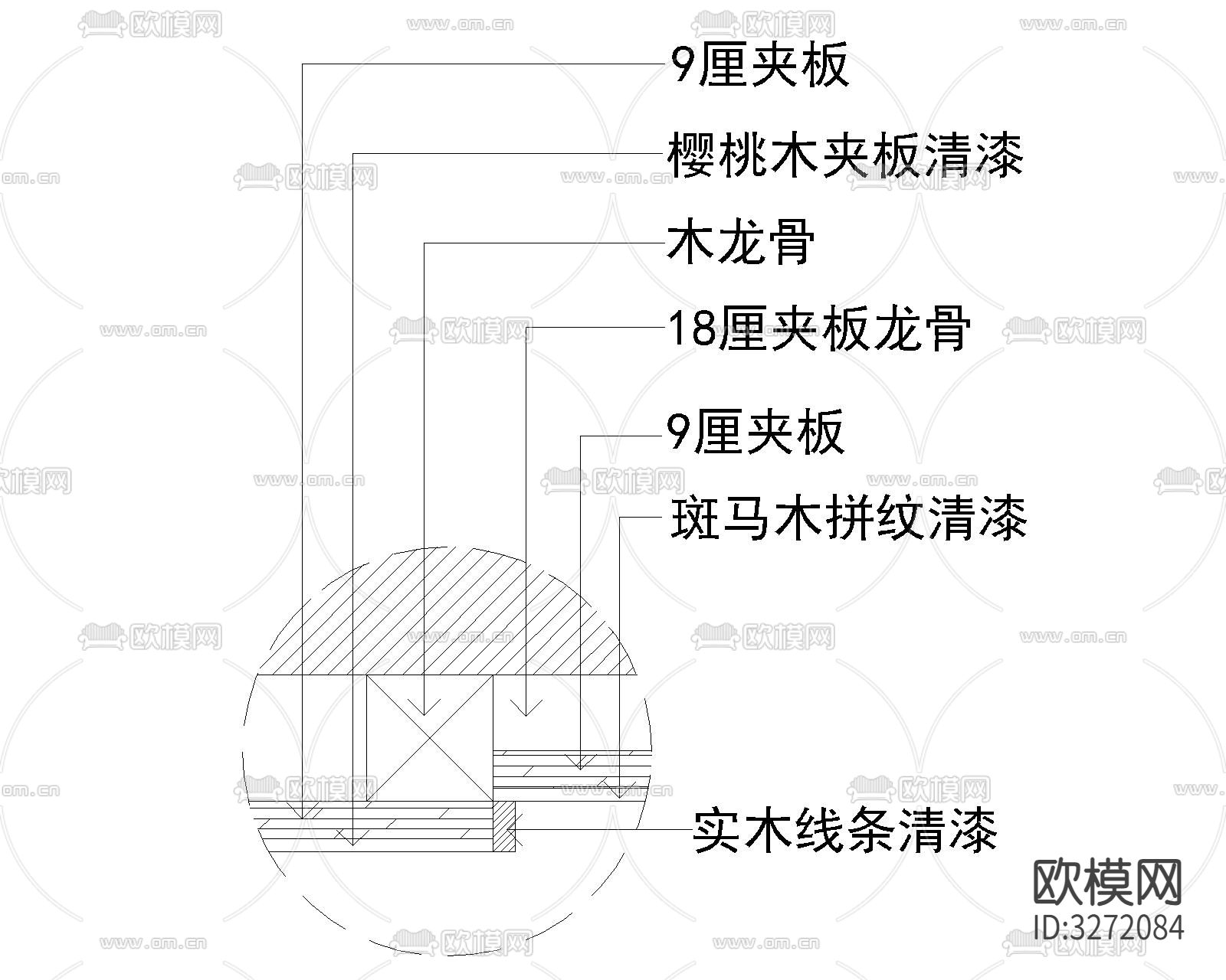 21套会议室空间cad大样图下载（渲染图3）