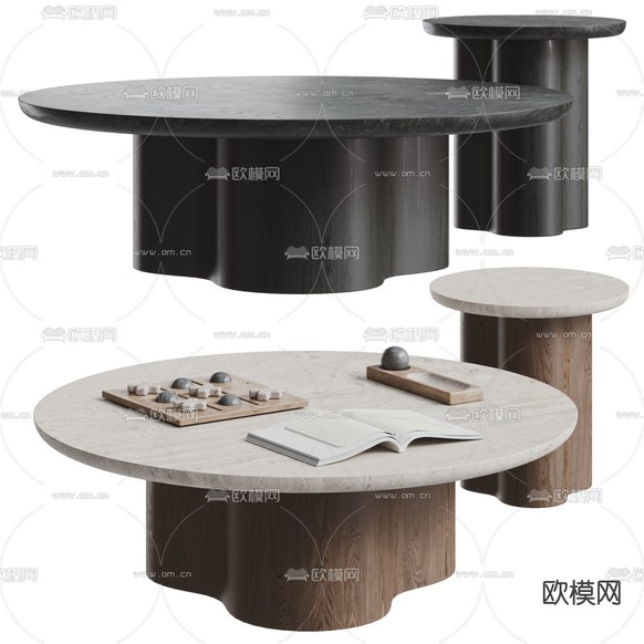 子母茶几3d模型下载