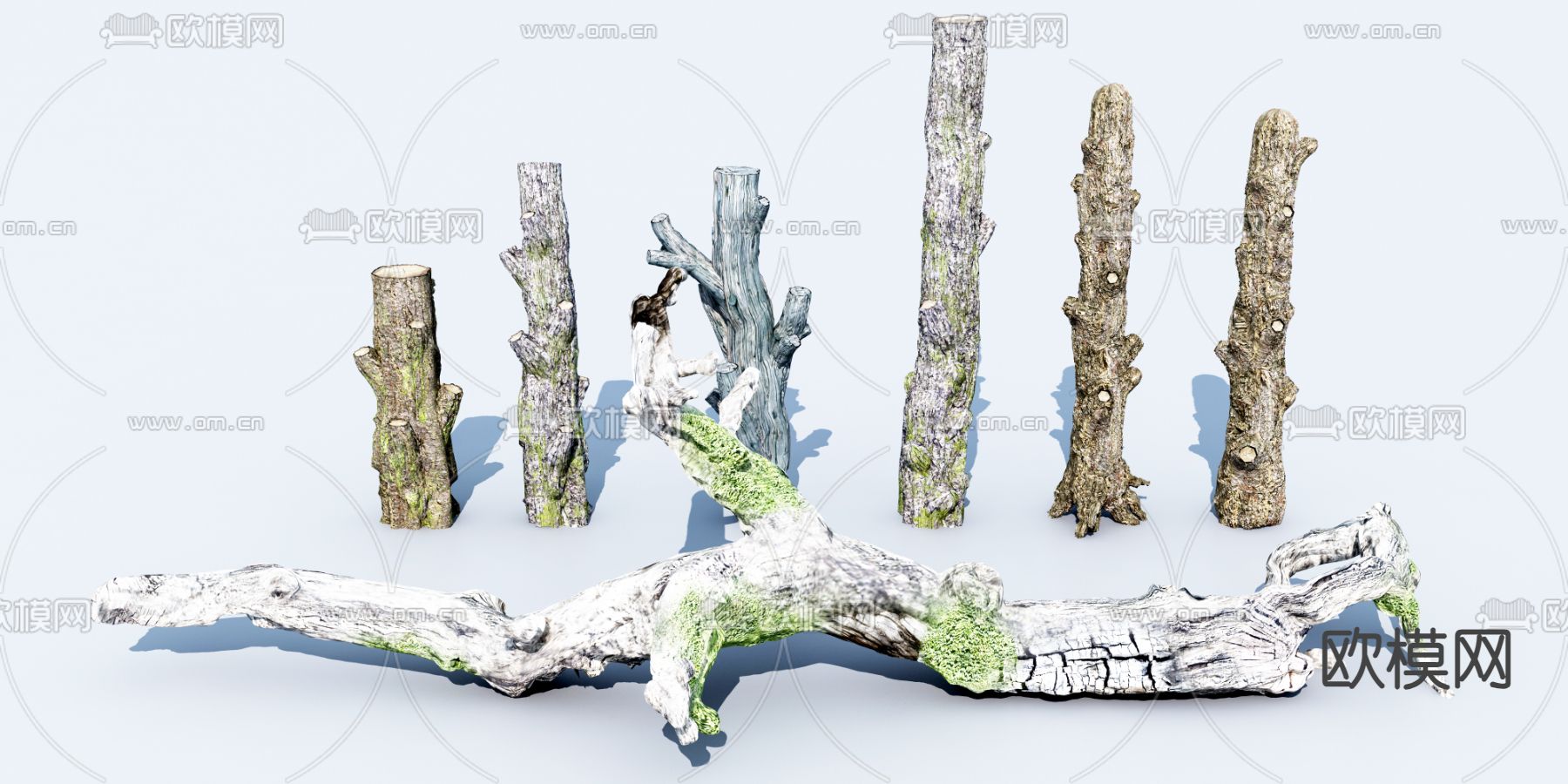 树干 枯树 树枝3d模型下载