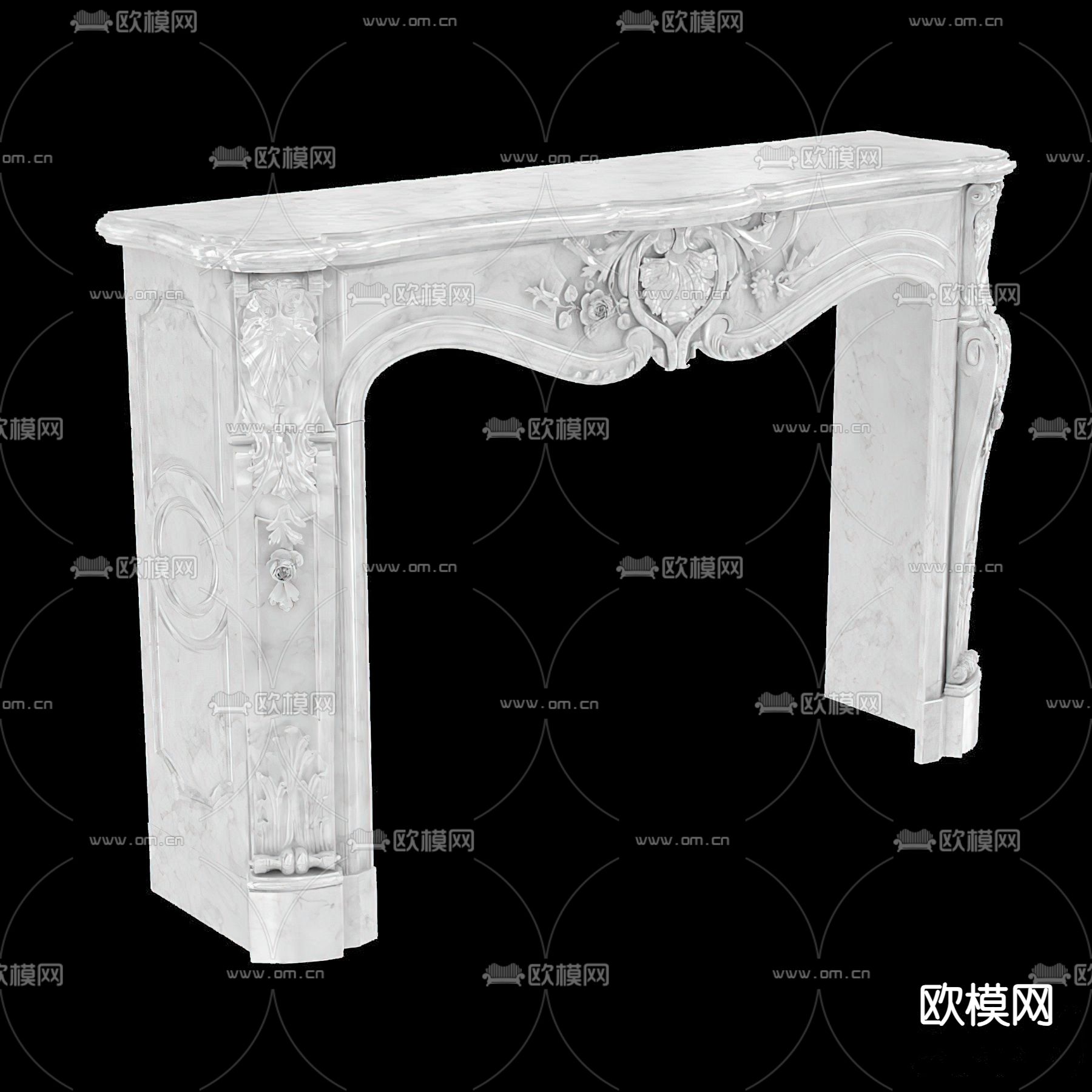 法式壁炉3d模型下载