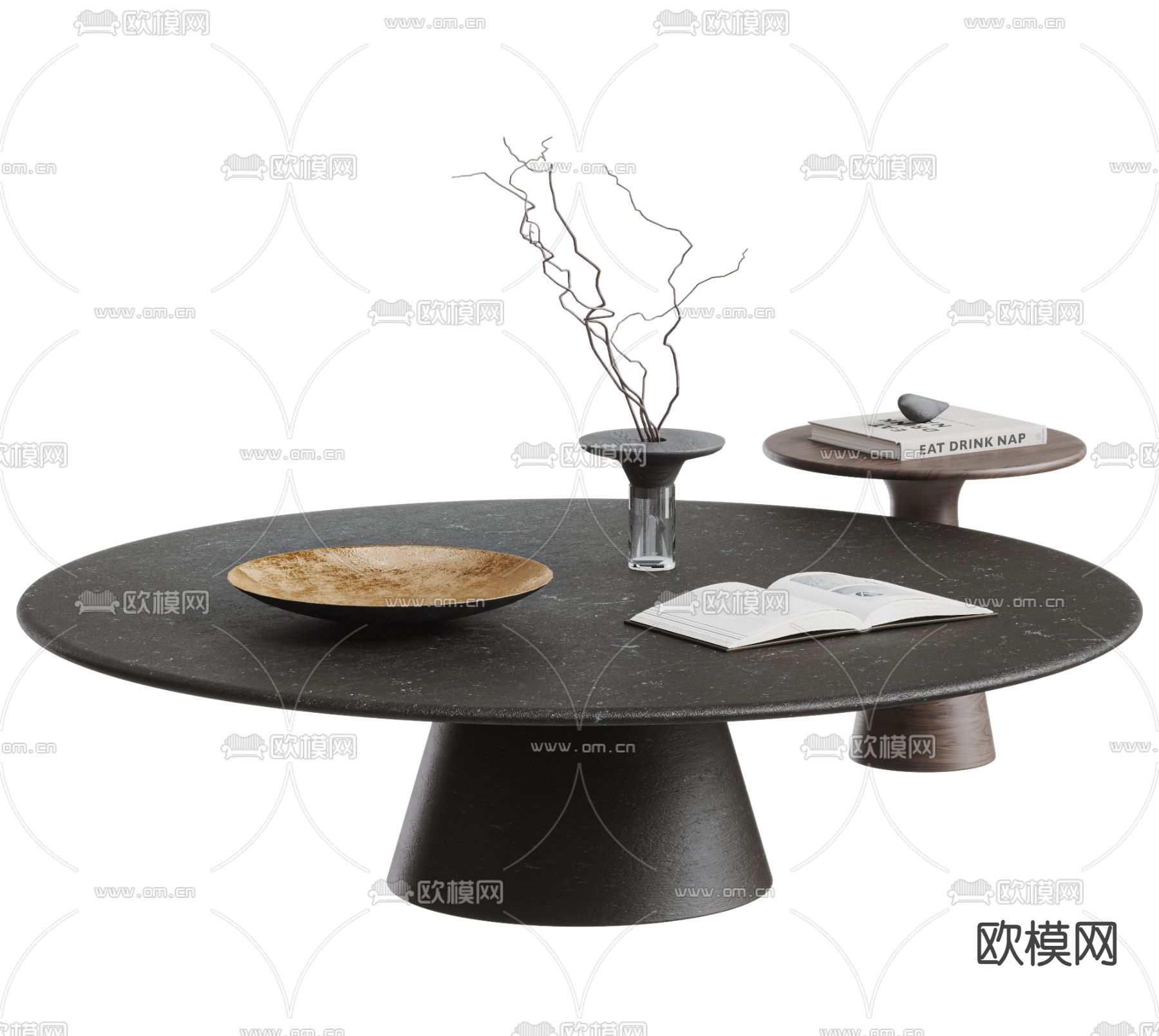 baxter 子母茶几3d模型下载