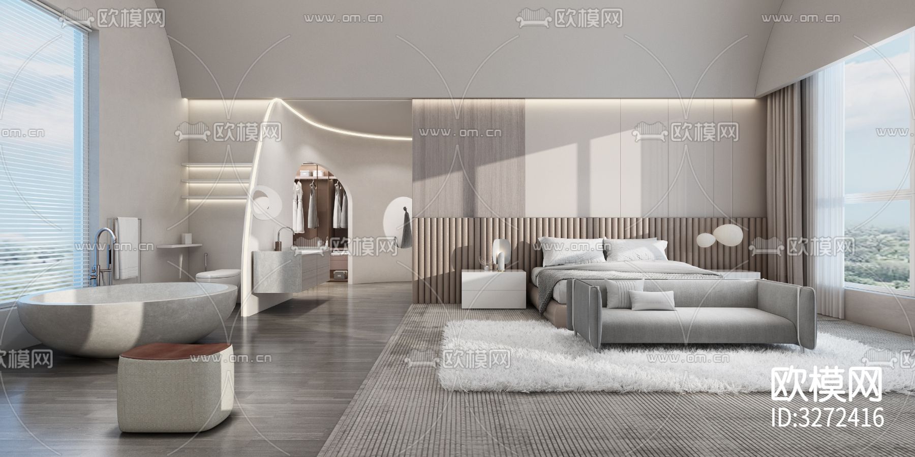 桃花源别墅cad大样图下载（渲染图8）