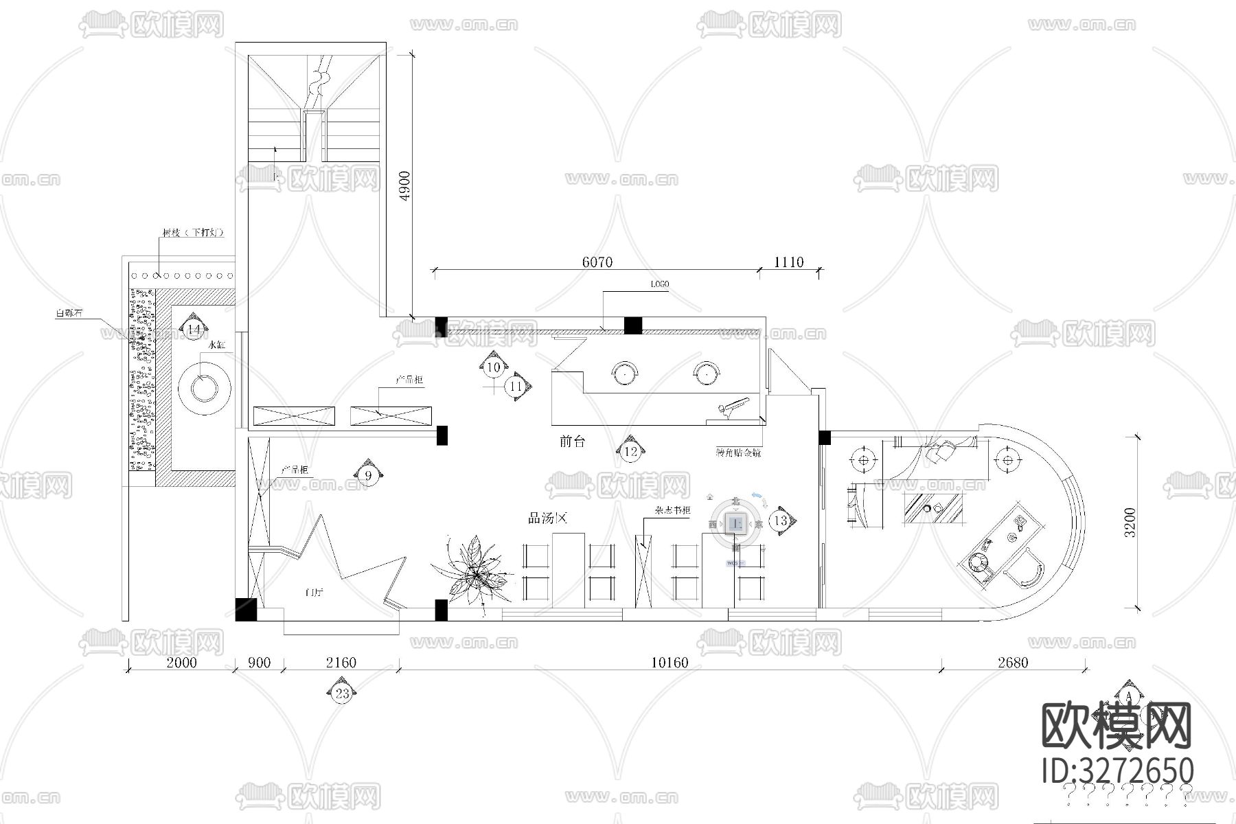 娱乐休闲会所平面布置cad图库下载（渲染图7）