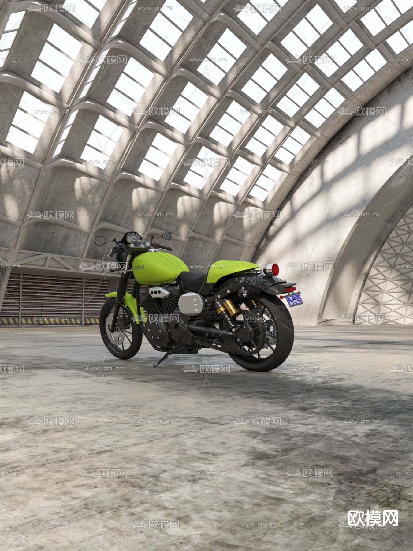 摩托车 机车3d模型下载（渲染图2）