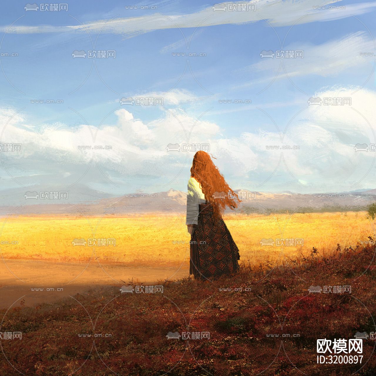 欧式人物油画贴图下载