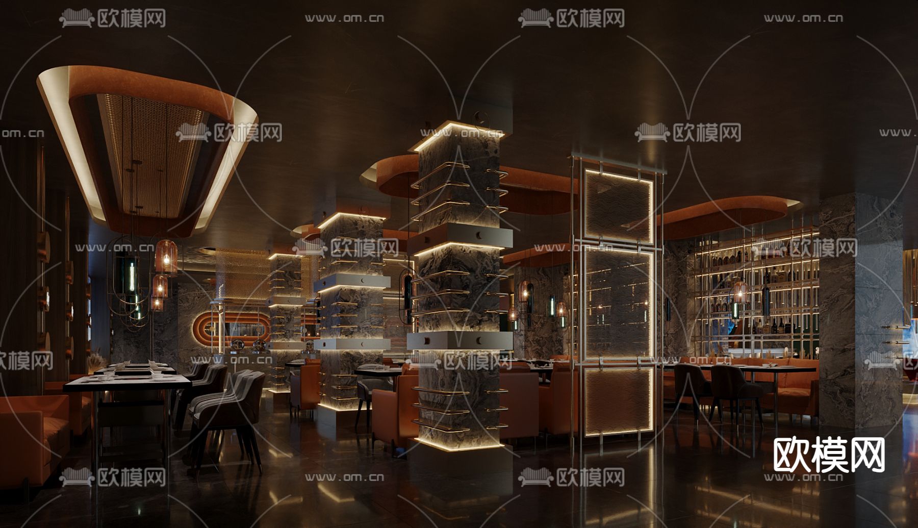 SPA洗浴中心su模型下载（渲染图4）