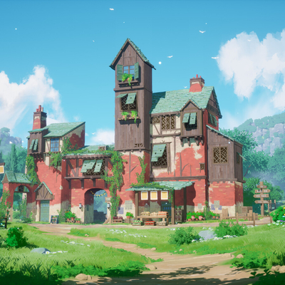  卡通游戏 风景装饰画贴图 