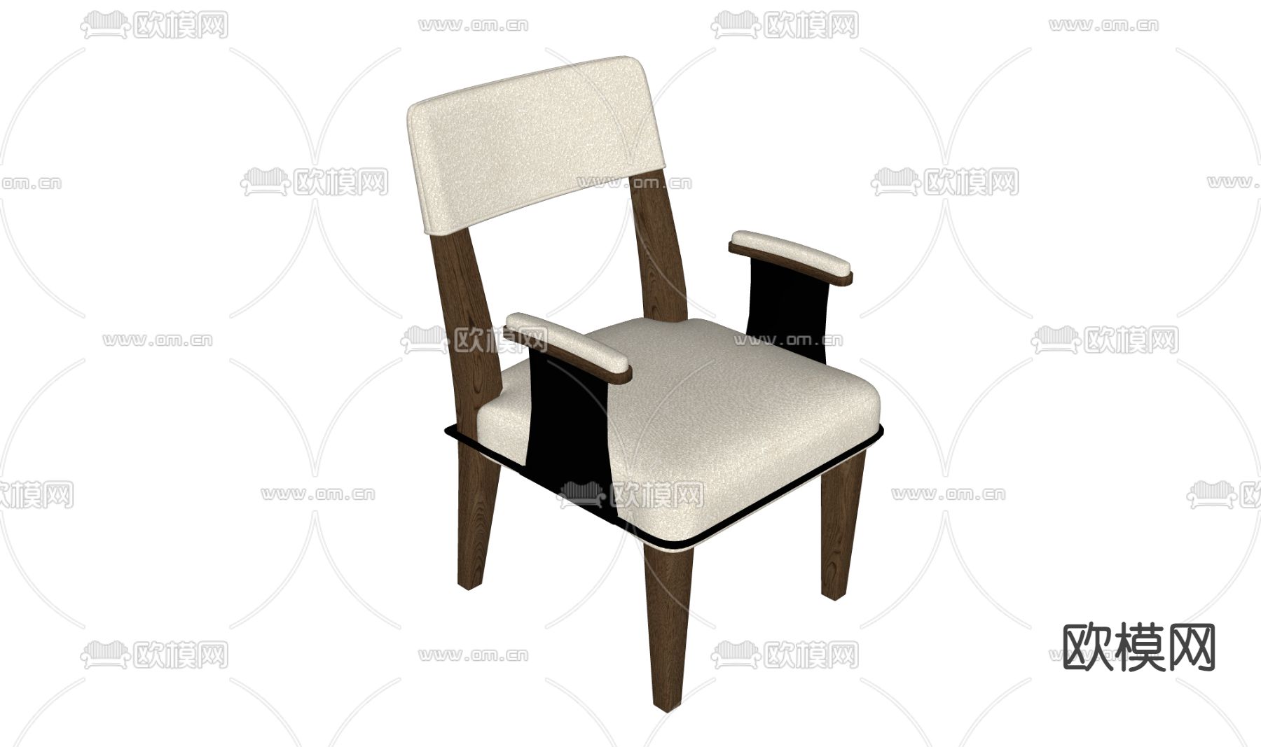 北欧椅子 休闲椅su模型下载（渲染图1）