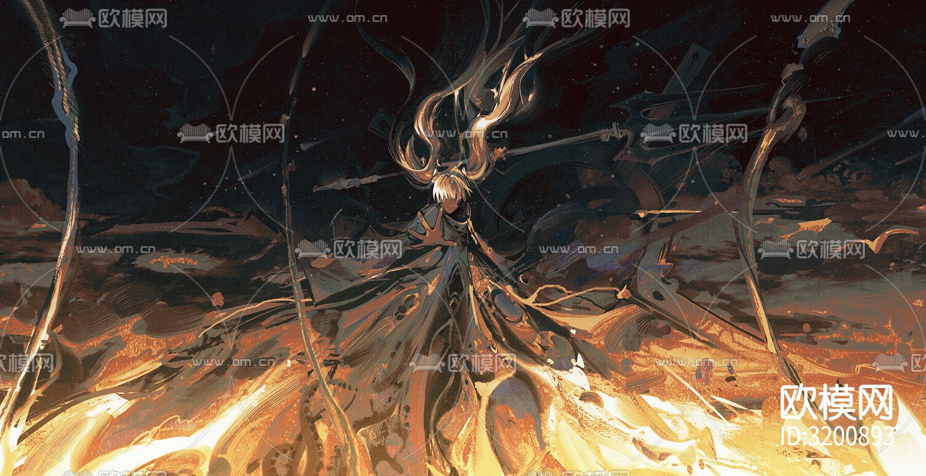 卡通人物装饰画贴图下载