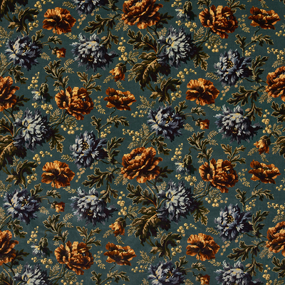  黑色花艺壁纸墙布 