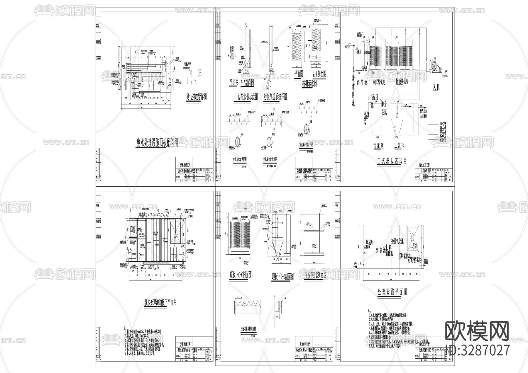 2地埋式一体化污水处理设备成套CAD施工图下载（渲染图1）