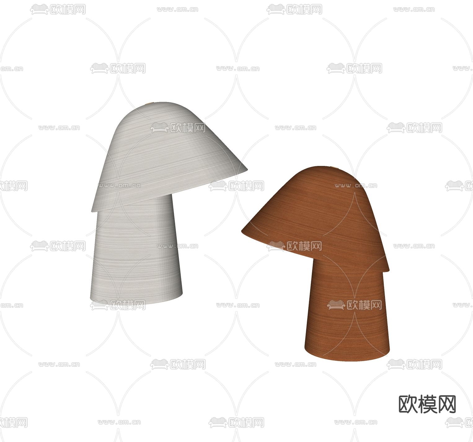 Poliform 蘑菇头台灯su模型下载（渲染图1）